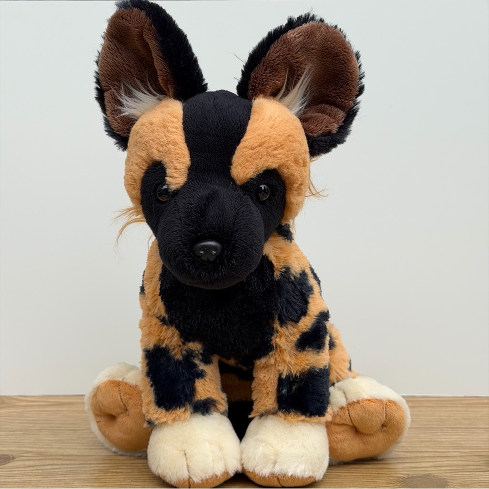 Disney Store Adorable Soft African Wild Dog Hyena Plush Stuffed Animal 12”